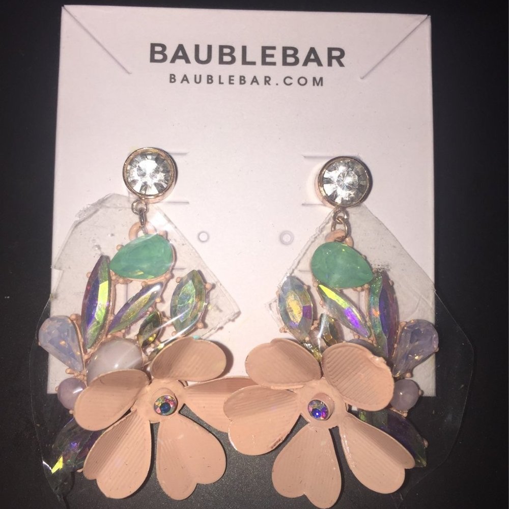 Baublebar Floral Chandelier Earrings New